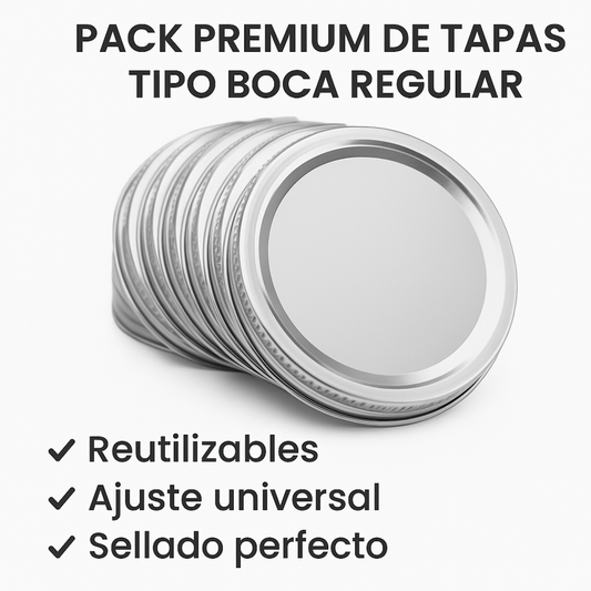10x Tapas premium tipo boca regular