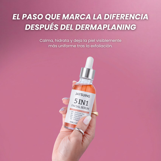 Suero Facial 5-en-1 Post-Dermaplaning – Anti-Envejecimiento y Reparador